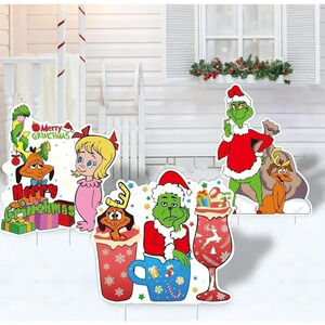 Dr. Seuss The Grinch 3 piece Christmas Holiday Yard Signs​